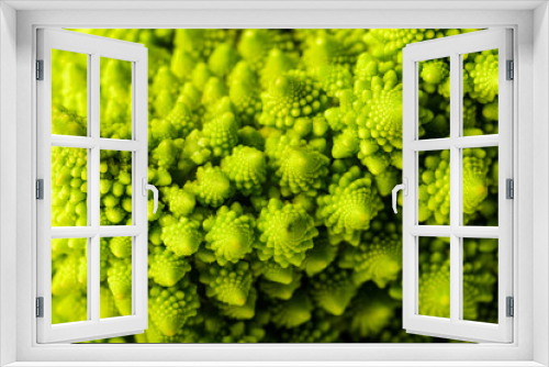 Fototapeta Naklejka Na Ścianę Okno 3D - Inflorescences of Romanesco broccoli close-up