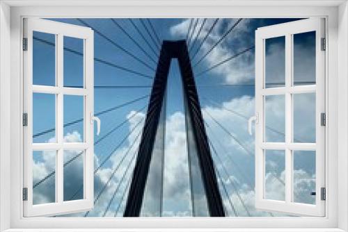 Fototapeta Naklejka Na Ścianę Okno 3D - The photo was taken while driving over a large bridge in South Carolina.