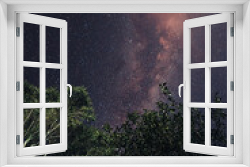 Fototapeta Naklejka Na Ścianę Okno 3D - Galaxies and stars,Milky Way In the night sky In the forest