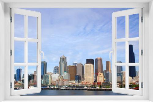 Fototapeta Naklejka Na Ścianę Okno 3D - Skyline Seattle