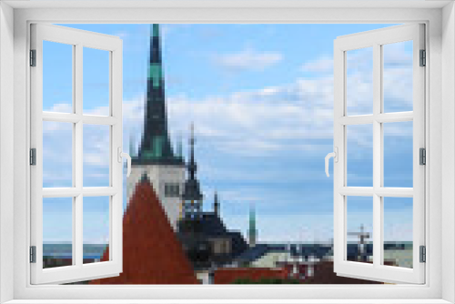 Fototapeta Naklejka Na Ścianę Okno 3D - old town of tallinn estonia