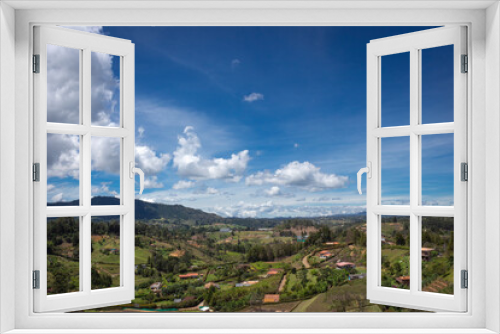 Fototapeta Naklejka Na Ścianę Okno 3D - Colombian landscapes. Green mountains in Colombia, Latin America
