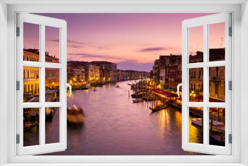 Fototapeta Naklejka Na Ścianę Okno 3D - Canal Grande al tramonto a Venezia