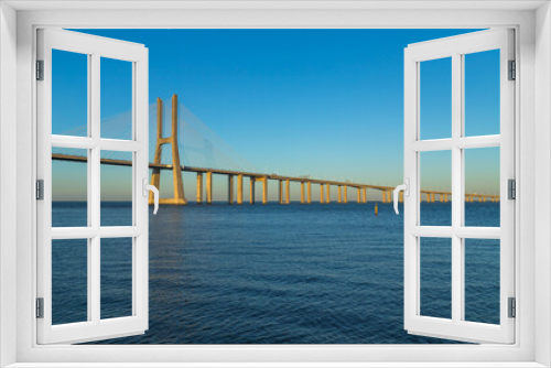 Fototapeta Naklejka Na Ścianę Okno 3D - Vasco da Gama bridge