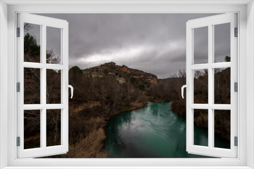 Fototapeta Naklejka Na Ścianę Okno 3D - Río Tajo a su paso por el Colvillo cerca de Trillo 