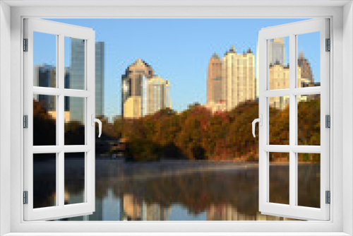 Fototapeta Naklejka Na Ścianę Okno 3D - Atlanta Skyline Reflections
