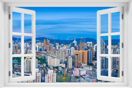 Fototapeta Naklejka Na Ścianę Okno 3D - City Scenery of Shenzhen City, Guangdong Province, China