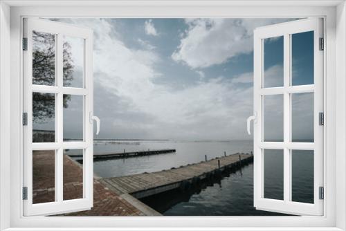 Fototapeta Naklejka Na Ścianę Okno 3D - Cielo desde la horilla de la albufera en valencia 
