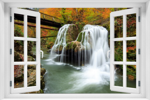 Fototapeta Naklejka Na Ścianę Okno 3D - Bigar waterfall,Romania