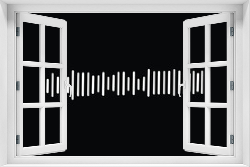 Fototapeta Naklejka Na Ścianę Okno 3D - Vector sound wave icon. Black background