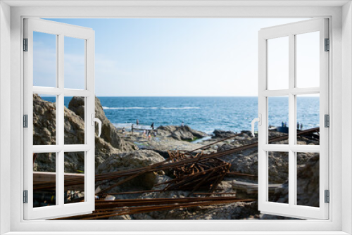 Fototapeta Naklejka Na Ścianę Okno 3D - 江の島の海岸線