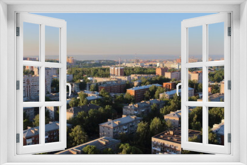 Fototapeta Naklejka Na Ścianę Okno 3D - city views shooting from above