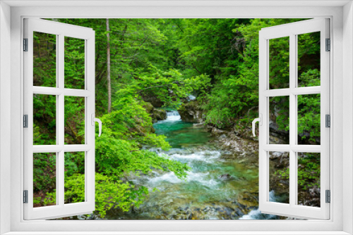 Fototapeta Naklejka Na Ścianę Okno 3D - Waterfall Sum at Bled Vintgar gorge, Slovenia