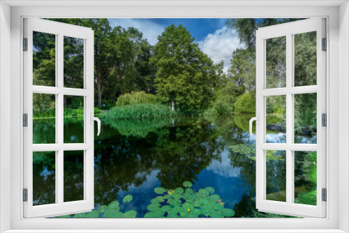 Fototapeta Naklejka Na Ścianę Okno 3D - Beautiful University of Tartu Botanical Gardens in Tartu, the second largest city of Estonia. and the intellectual centre of the country, home to the nation's oldest and most renowned university