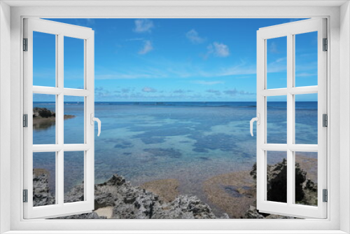 Fototapeta Naklejka Na Ścianę Okno 3D - Okinawa,Japan-July 20, 2020: View from Cape Shiratori of Irabu island, Okinawa, Japan
