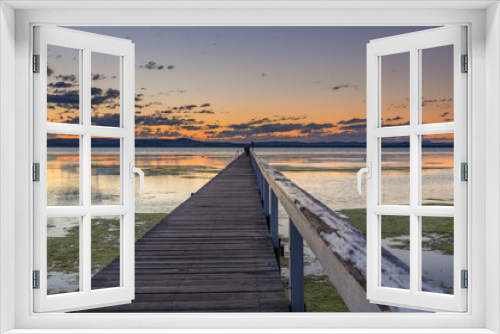Fototapeta Naklejka Na Ścianę Okno 3D - Sunset Light over the Lake