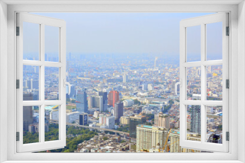 Fototapeta Naklejka Na Ścianę Okno 3D - Overview of Bangkok City in Bangkok, Thailand