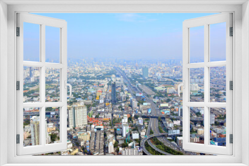 Fototapeta Naklejka Na Ścianę Okno 3D - Overview of Bangkok City in Bangkok, Thailand