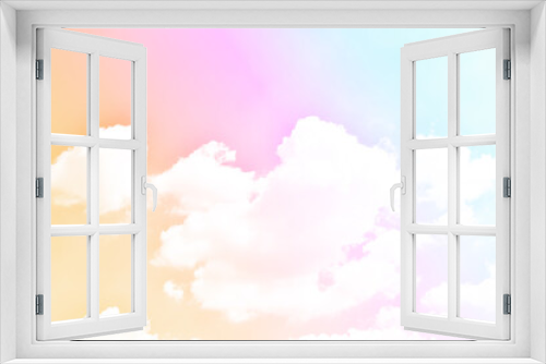 Cloud and sky with a pastel colored background and wallpaper, abstract sky background in sweet color.
