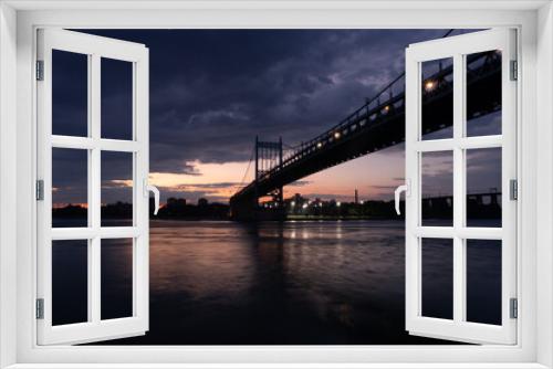 Fototapeta Naklejka Na Ścianę Okno 3D - Triborough Bridge during a Beautiful Sunset over the East River connecting Astoria Queens New York to Wards and Randall's Island