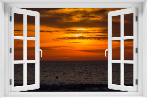 Fototapeta Naklejka Na Ścianę Okno 3D - Sonnenuntergang an der Nordsee 