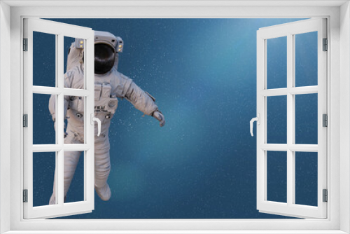 Fototapeta Naklejka Na Ścianę Okno 3D - astronaut in empty space, spaceman flying free