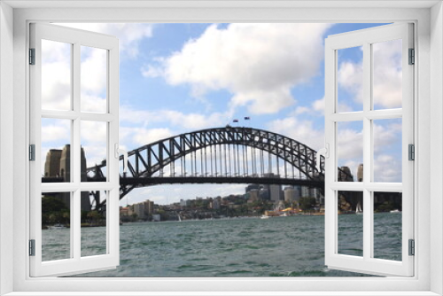 Fototapeta Naklejka Na Ścianę Okno 3D - Sydney Harbour Bridge with City Skyline, Sydney, New South Walls, Australia