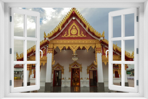 Fototapeta Naklejka Na Ścianę Okno 3D - Inside Wat Phra That Choeng Chum that is a major and sacred religious temple of Sakon Nakhon Province Thailand