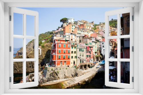Fototapeta Naklejka Na Ścianę Okno 3D - Riomaggiore town in Cinque Terre, La Spezia, italy