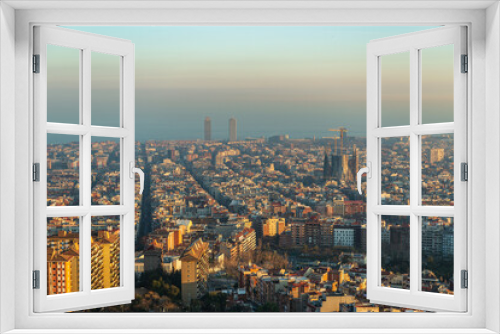 Fototapeta Naklejka Na Ścianę Okno 3D - aerial view of Barcelona