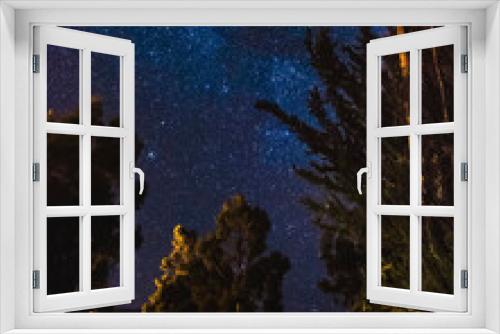 Fototapeta Naklejka Na Ścianę Okno 3D - fotografia nocturna, cielo azul con estrellas