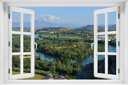 Fototapeta Naklejka Na Ścianę Okno 3D - Panorama z Kalaja e Shkodrës Rozafa Albania 
