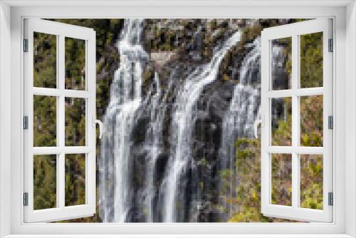 Fototapeta Naklejka Na Ścianę Okno 3D - Tigre Preto waterfall (Black Tiger waterfall) with 400 meters high - Serra Geral National Park - Cambara do Sul - Brazil