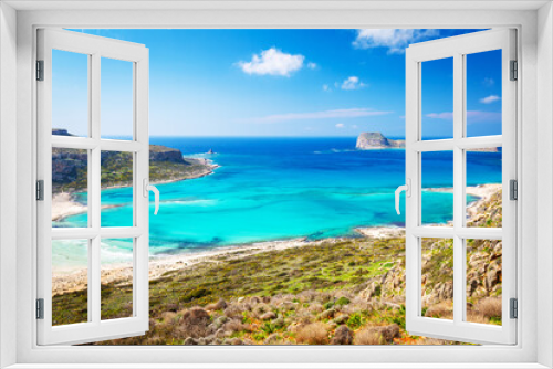 Fototapeta Naklejka Na Ścianę Okno 3D - Amazing scenery of Balos beach on Crete, Greece