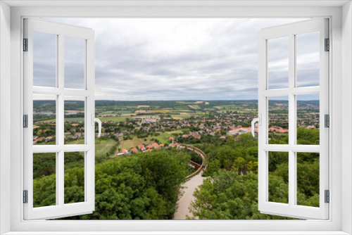 Fototapeta Naklejka Na Ścianę Okno 3D - View of the town of Pannonhalma from the Mount of Saint Martin