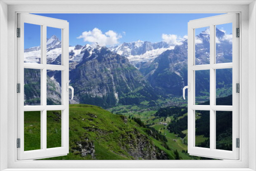 Fototapeta Naklejka Na Ścianę Okno 3D - swiss alps in summer