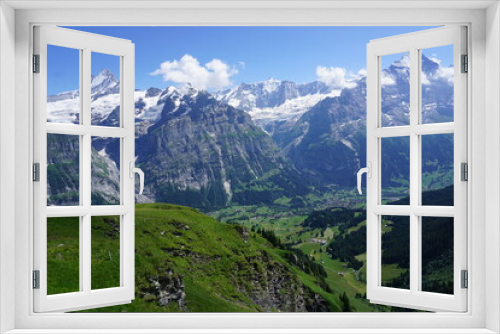 swiss alps in summer