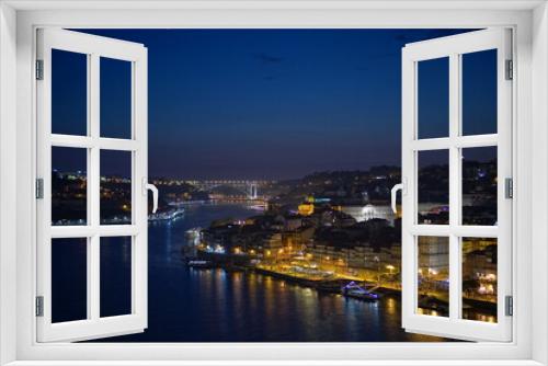 Fototapeta Naklejka Na Ścianę Okno 3D - Portugal, beautiful night cityscape of Porto