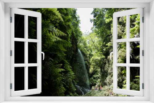 Fototapeta Naklejka Na Ścianę Okno 3D - Waterfall Los Tilos on La Palma island
