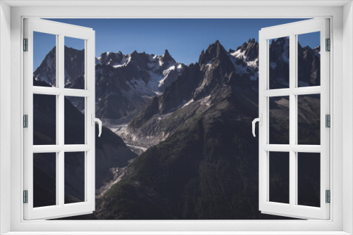 Fototapeta Naklejka Na Ścianę Okno 3D - French alps mountain view