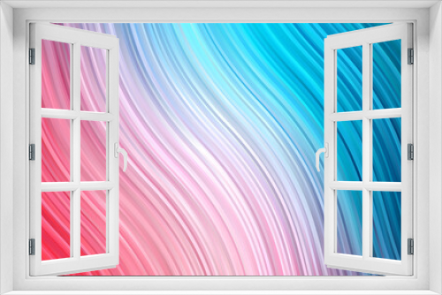 Light Blue, Red vector template with bent ribbons.