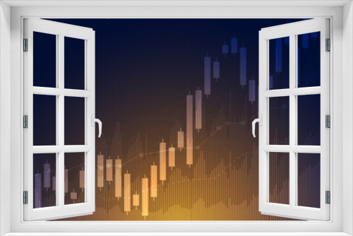 Business candle stick graph chart of stock market investment trading, Bullish point, Bearish point. trend of graph vector design.