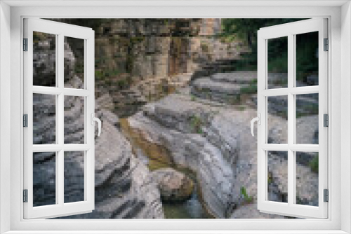 Fototapeta Naklejka Na Ścianę Okno 3D - Papingo Rock Pools in Pindus Mountains, Greece