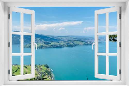 Fototapeta Naklejka Na Ścianę Okno 3D - View of Lake Luzern from Bürgenstock