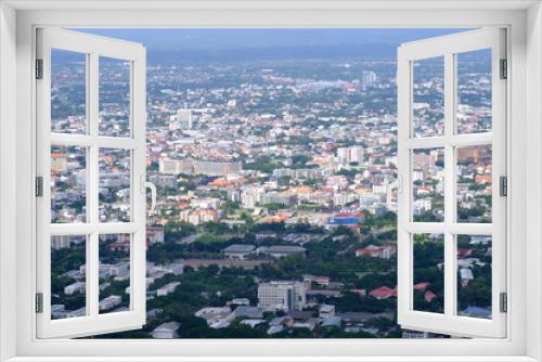 Fototapeta Naklejka Na Ścianę Okno 3D - aerial view of the city of chiang mai northern thailand