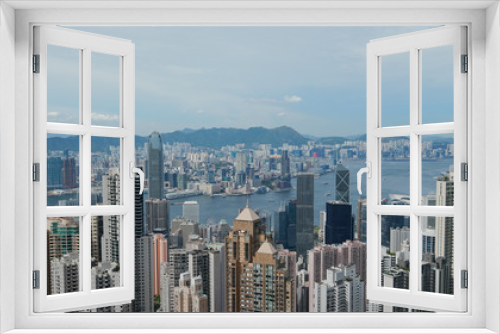 Fototapeta Naklejka Na Ścianę Okno 3D - Hong Kong skyline