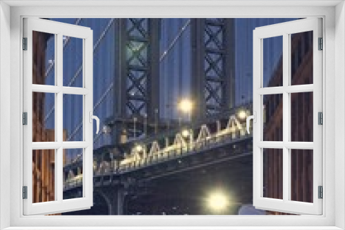 Fototapeta Naklejka Na Ścianę Okno 3D - Manhattan bridge from Washington Street