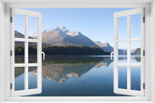 Fototapeta Naklejka Na Ścianę Okno 3D - lago Sils - Engadina (Svizzera)