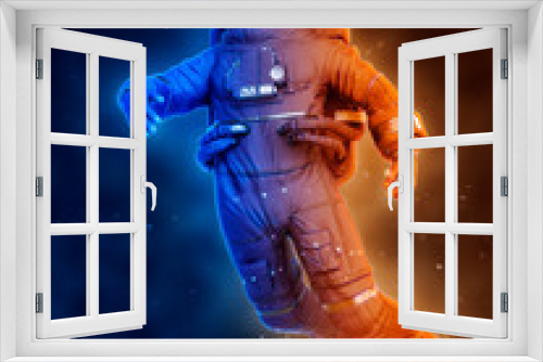 Fototapeta Naklejka Na Ścianę Okno 3D - astronaut doing a drift