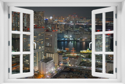Fototapeta Naklejka Na Ścianę Okno 3D - Night view of Tokyo